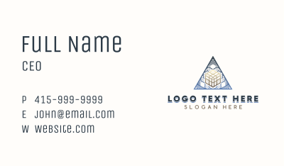Technology Pyramid Cube Business Card Image Preview