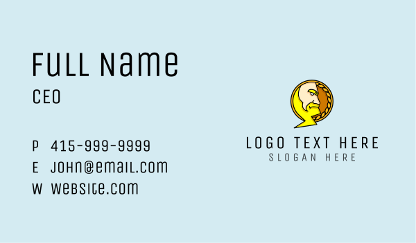 Zeus Side View  Character Business Card Design Image Preview