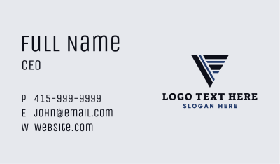 Corporate Company Letter F  Business Card Image Preview