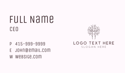 Tree Woman Beauty Business Card Image Preview