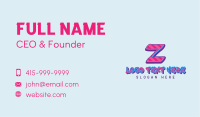 Pop Graffiti Art Letter Z Business Card Image Preview