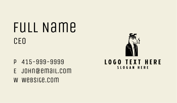 Smoking Dog Pet Business Card Design Image Preview