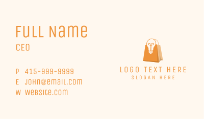 Shopping Bag Bulb Business Card Image Preview