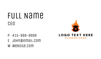 Grill BBQ Flame Business Card Image Preview