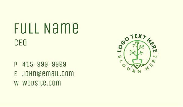 Shovel Tree Farmer Business Card Design Image Preview