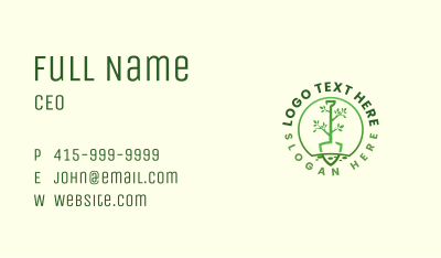 Shovel Tree Farmer Business Card Image Preview