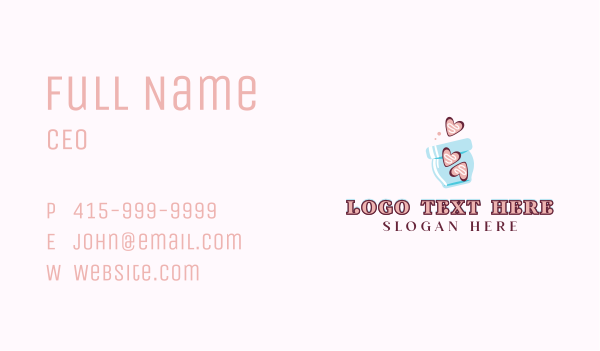 Jar Heart Cookies Business Card Design Image Preview