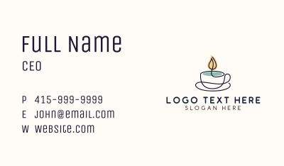 Candle Cup Decoration Business Card Image Preview