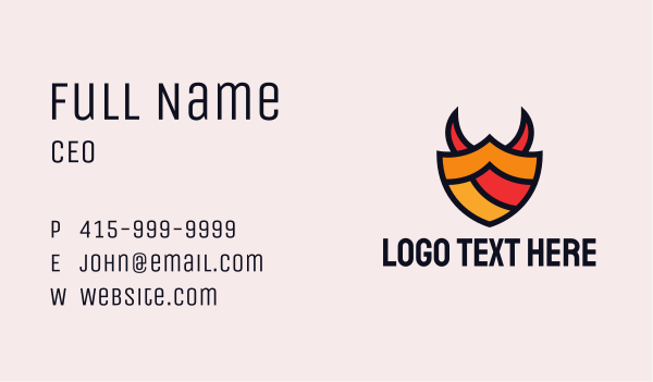 Gaming Shield Horns  Business Card Design Image Preview