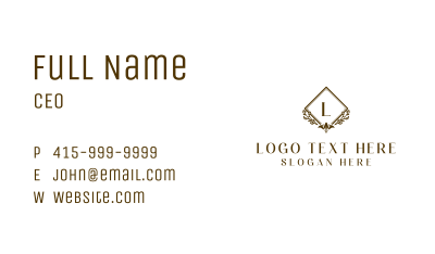 Botanical Square Boutique Business Card Image Preview