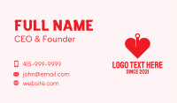 Red Circuit Heart  Business Card Image Preview