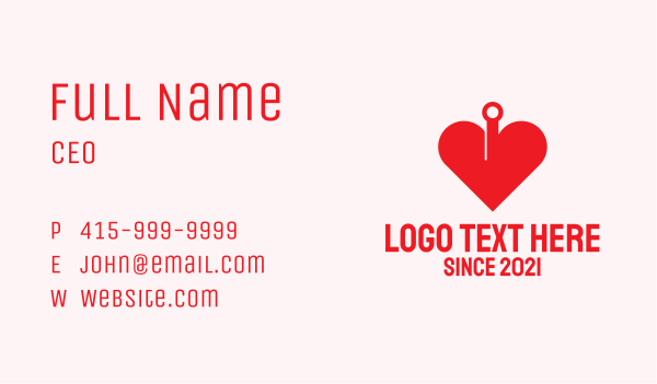 Red Circuit Heart  Business Card Design Image Preview