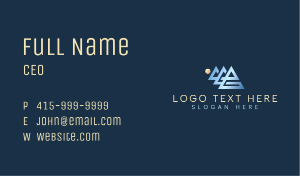 Sun Roof Triangle Business Card Design Image Preview