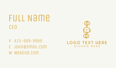 Gold Housing Key Business Card Image Preview