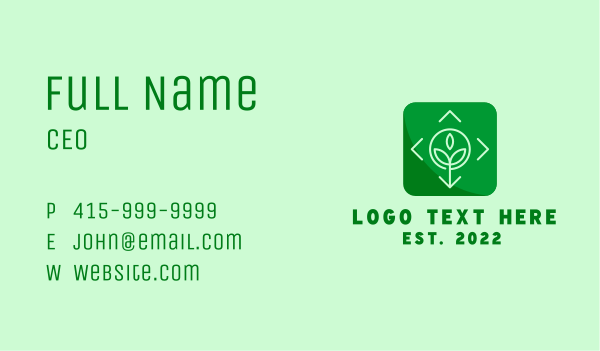Garden Planting Application Icon Business Card Design Image Preview