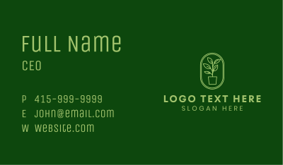 Tall Plant Badge Business Card Image Preview