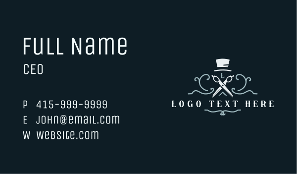 Hat Scissors Tailor Business Card Design Image Preview