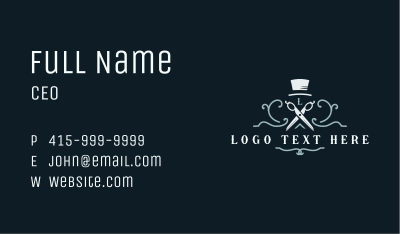Hat Scissors Tailor Business Card Image Preview