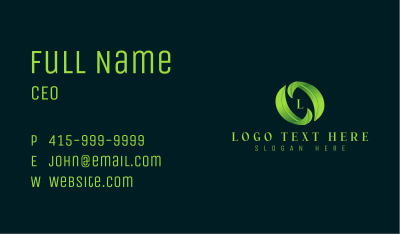 Eco Leaf Plant Business Card Image Preview