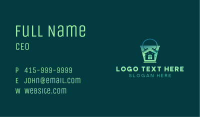 House Bucket Cleaning Business Card Image Preview
