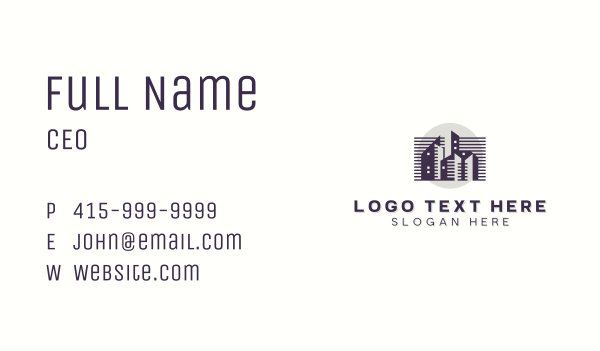 Real Estate Tower Building Business Card Design Image Preview