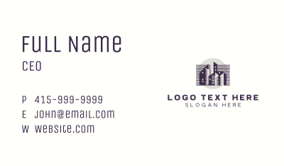 Real Estate Tower Building Business Card Image Preview