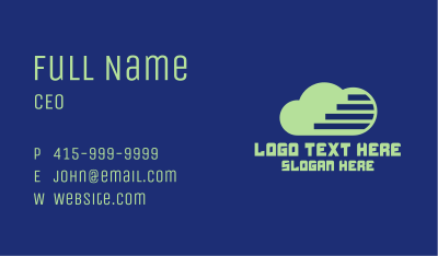 Green Tech Cloud  Business Card Image Preview