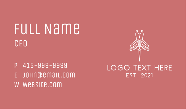 Dress Tailor Boutique  Business Card Design Image Preview