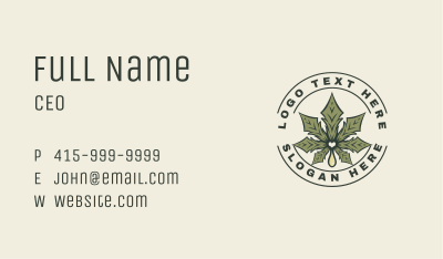 Cannabis Herbal Marijuana Business Card Image Preview
