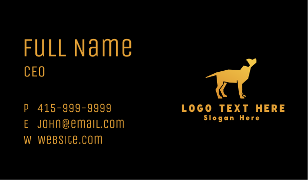 Golden Labrador Dog Business Card Design Image Preview