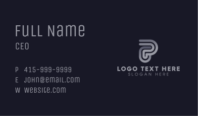 Creative Advertising Letter P Business Card Image Preview