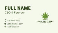 Natural Cannabis Leaf Business Card Design