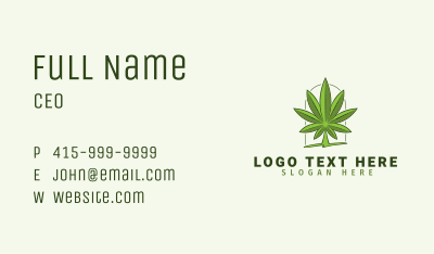 Natural Cannabis Leaf Business Card Image Preview