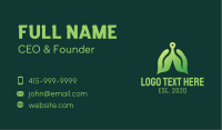 Green Natural Lungs Tech Business Card Image Preview