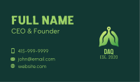 Green Natural Lungs Tech Business Card Image Preview