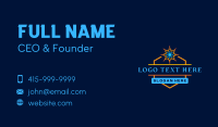 Snowflake Sun HVAC Business Card Design