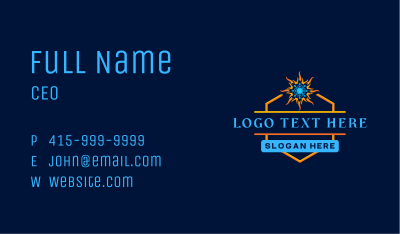 Snowflake Sun HVAC Business Card Image Preview