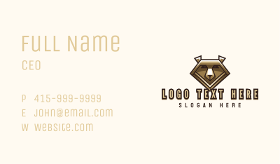 Diamond Grizzly Bear  Business Card Image Preview