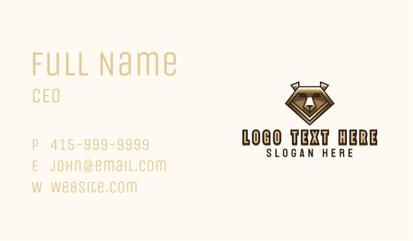 Diamond Grizzly Bear  Business Card Design Image Preview