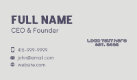 Creative Business Wordmark Business Card Design