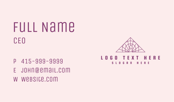 Spiritual Candle Triangle Business Card Design Image Preview