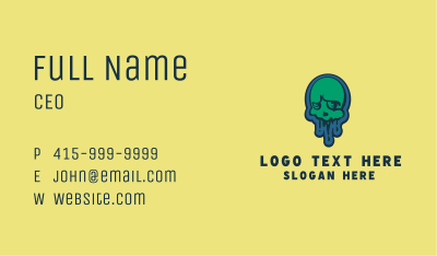 Scary Graffiti Skull  Business Card Image Preview