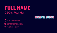 Neon Light Pixel  Business Card Image Preview