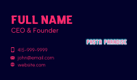 Neon Light Pixel  Business Card Image Preview