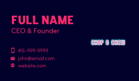 Neon Light Pixel  Business Card Image Preview