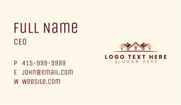 Residential Home Roofing Business Card Design Image Preview