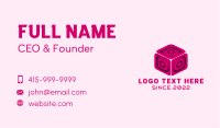 Pink Video Game Cube Business Card Image Preview