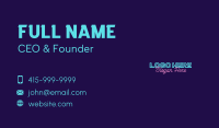 Neon Light Signage Wordmark Business Card Image Preview