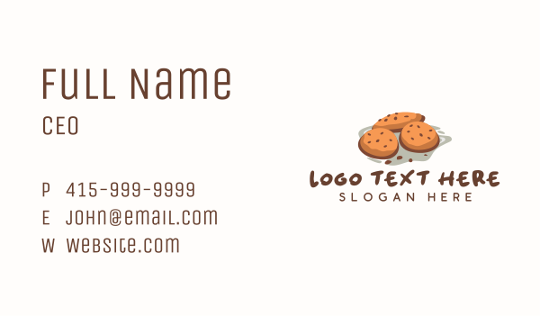 Chocolate Cookie Biscuit Business Card Design Image Preview