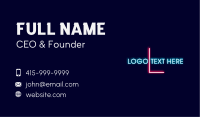 Futuristic Neon Wordmark Business Card Image Preview